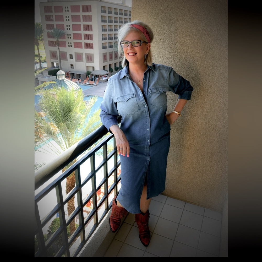 Capulet Denim Dress with Blue Ombre